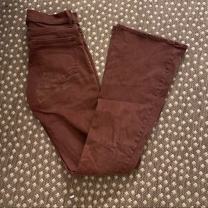Rust Gap resolution skinny flare jeans
